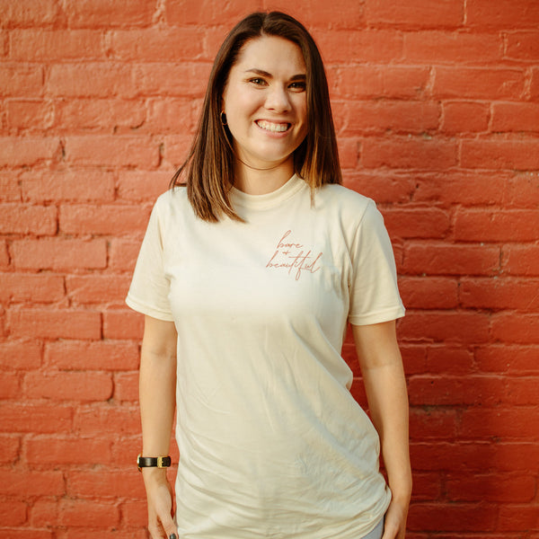 bare + beautiful t-shirt