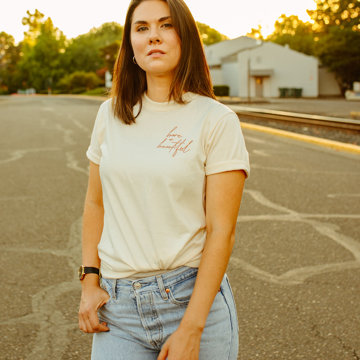 bare + beautiful t-shirt